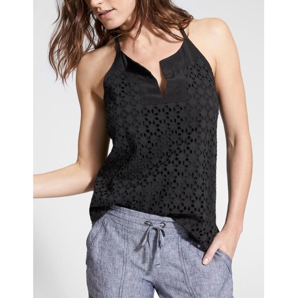 NWOT ATHLETA Eyelet Dunes Tassel Tank Top - Picture 2 of 8
